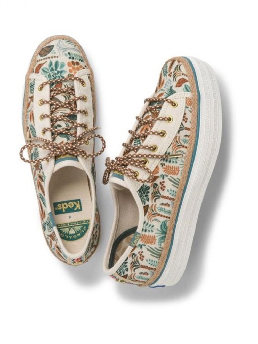 Keds x Jungalow Sz 7 Women’s Triple Kick Rainforest Platform Sneakers